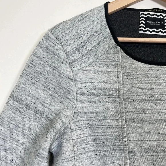 SCOTCH & SODA | MAISON SCOTCH GREY ZIP BLAZER JACKET - Picture 6 of 16